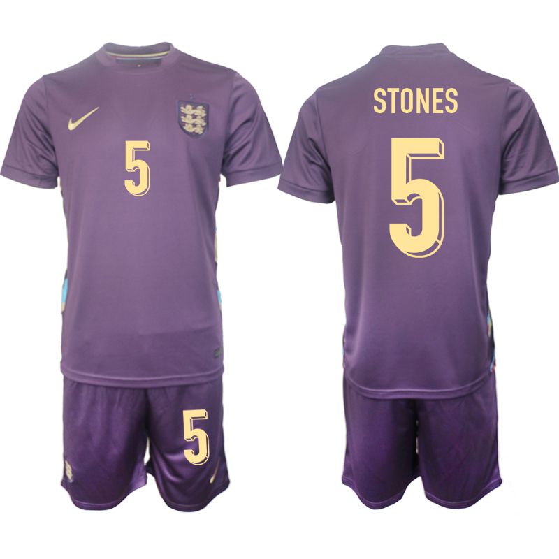 Men 2024-2025 Season England away purple #5 Soccer Jersey